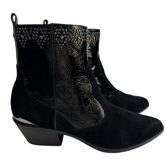 Donald J Pliner Jessiespol Western Couture Collection Ankle Boots Leather 7.5 - Picture 1 of 13